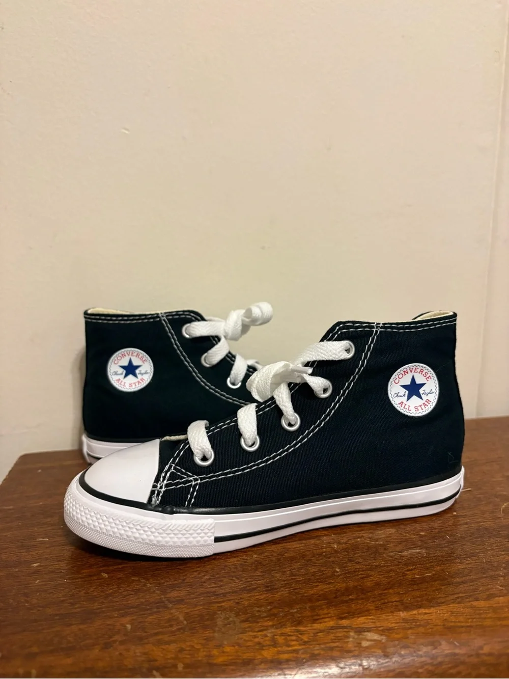 Converse Toddler Kids Black & White High Top Sneakers